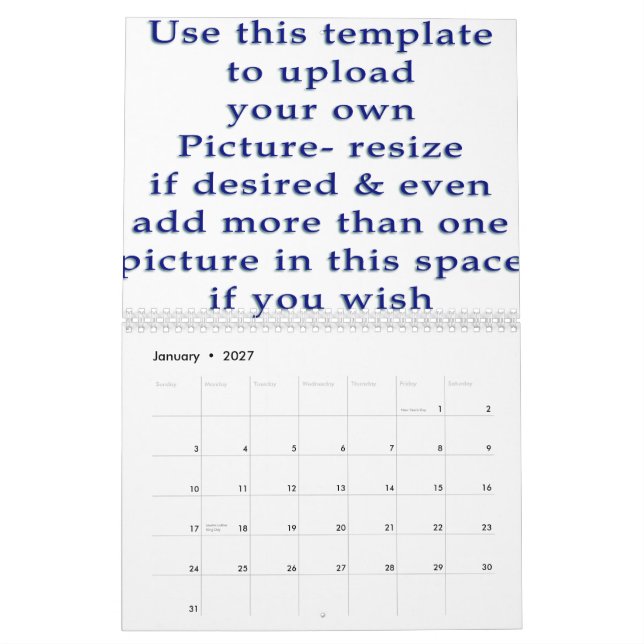 Fotokalender göra-honom-yoursef upload dina bilder kalender (Jan 2027)