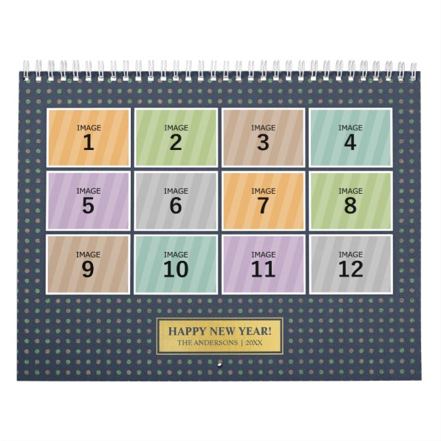 Fotokalendermall 2024 Anpassningsbar-familjen Bild Kalender (Omslag)