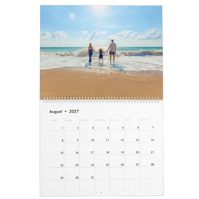 Fotokalenderpresentationen med Anpassningsbar Kalender (Aug 2027)