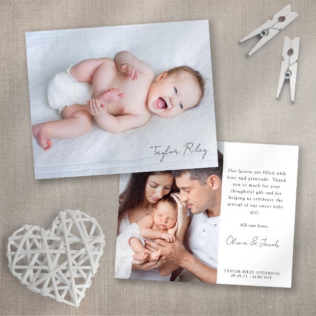 Fotokalligrafi Namn Birth Notice Flygblad (Skapare uppladdad)