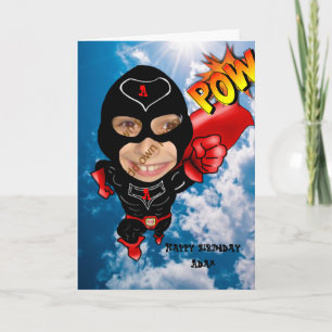 Fotokarikatyr - ansikte i hål kort