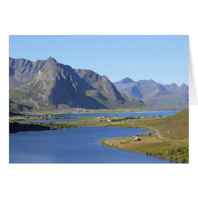 Fotokarte Moskenesoya, Lofoten, Norwegen OBS Kort (Framsidan Horizontal)