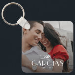 Fotokedja för Personligen Family Namn Nyckelring<br><div class="desc">Behålla nycklar säkert och spektakulärt med en nyckelkedja för personlig. Designad av Berry Berry Sweet,  Modern Stationery och Personlig Gifts. Besök vår webbplats på www.berryberrysweet.com för att se vår fullt product linjer.</div>