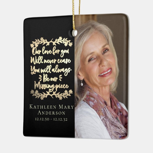 Fotokeepsaké för guldfolie saknas i Biet Julgransprydnad Keramik (Vänster)