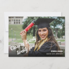 Fotoklass för 2025 Studenten-aviseringskort Meddelande
