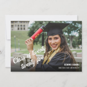 Fotoklass för 2025 Studenten-aviseringskort Meddelande