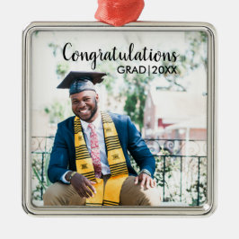 Fotoklass i studenten av 20XX Modern Typografi Julgransprydnad Metall