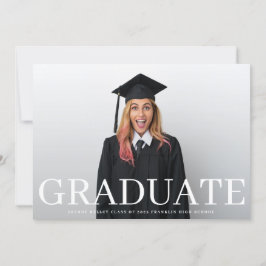 Fotoklassiskt typografi Student-meddelande Inbjudningar