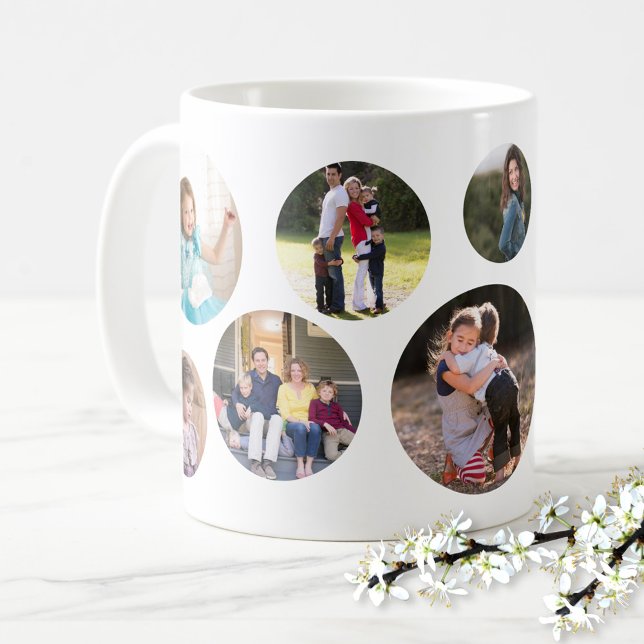 Fotokollage 10 Bild Circle Kaffemugg (Skapare uppladdad)