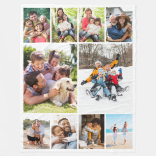 Fotokollage 10 Bilder Fleecefilt