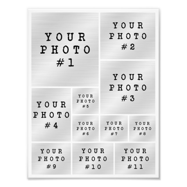 Fotokollage 11 Rutnätslayout för foton Fotopapper (Framsidan)