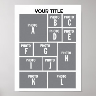 Fotokollage 12 fotolayout poster