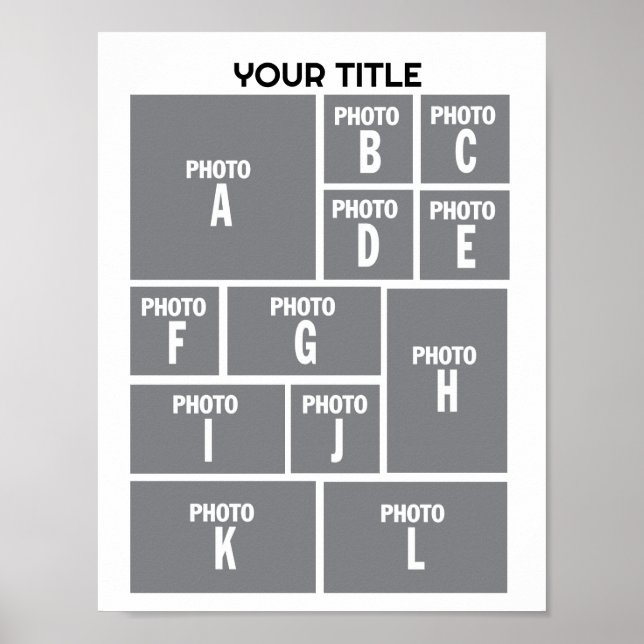 Fotokollage 12 fotolayout poster (Framsidan)