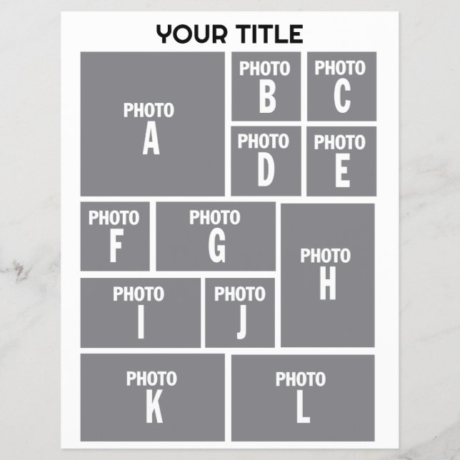 Fotokollage 12 fotolayout reklamblad (Framsidan)