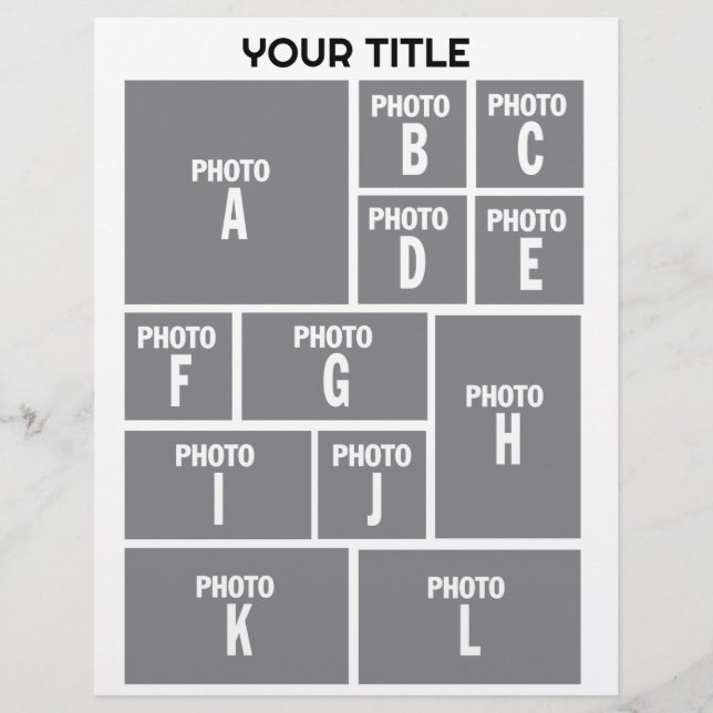 Fotokollage 12 fotolayout reklamblad (Framsidan)
