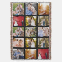 Fotokollage 15 foton svart