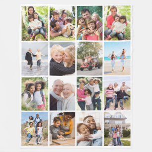 Fotokollage 16 Bilder Keepsaké Fleecefilt