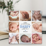 Fotokollage 1:a Fars dag<br><div class="desc">I Fars dag, visa den nya pappan i ditt liv hur speciellt hans första faderskapsår har varit. Med vår plaque från bild som skapats av anpassningsbar kan du fånga åtta omhuldade minnen, som understryks av det hjärtliga budskapet "Lycklig 1:a Fars dag pappa med kärlek". Kompletterat med ett charmerande blått hjärta...</div>