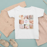 Fotokollage 1:a Mors dag T Shirt<br><div class="desc">Cute mors dag t-shirt med åtta familjefotor av barnet,  det söta ordspråket "lycklig 1:a mors dag mamma med kärlek",  ett rosa hjärta och barnets namn.</div>