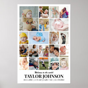 Fotokollage 20 bilder 12x18 16x24 20x30 24x36 poster