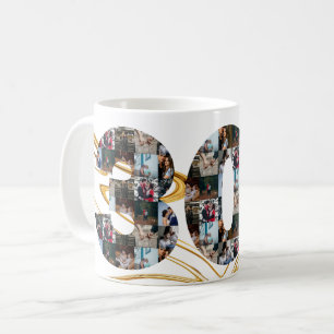 Fotokollage 30-årsgåvor per år kaffemugg