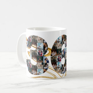 Fotokollage 36-årsgåvor per år kaffemugg