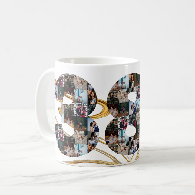 Fotokollage 38-årsgåvor per år kaffemugg (Framsida vänster)