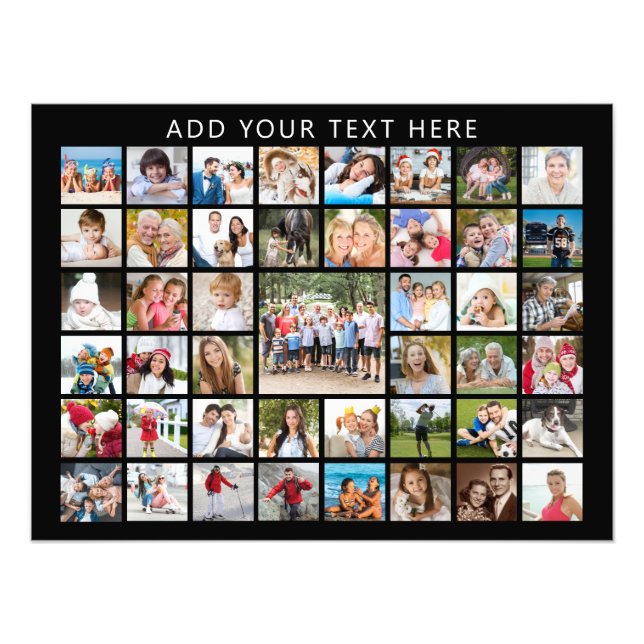 Fotokollage 45 bilder Personligt Anpassat Fototryck (Framsidan)