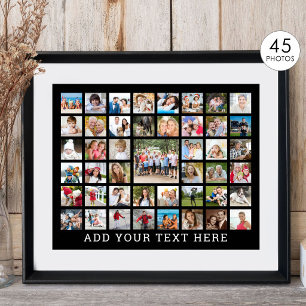 Fotokollage 45 foton Personligt Anpassad färg Poster