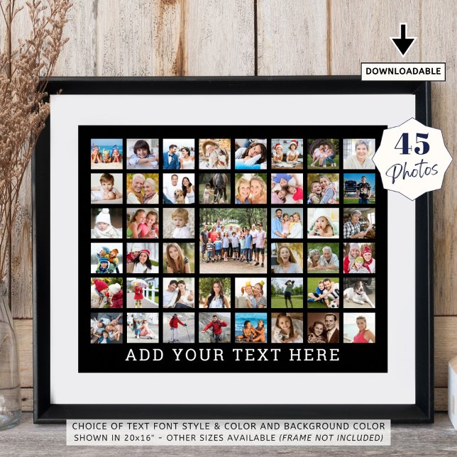 Fotokollage 45 foton Personligt Anpassad färg Poster (Skapare uppladdad)