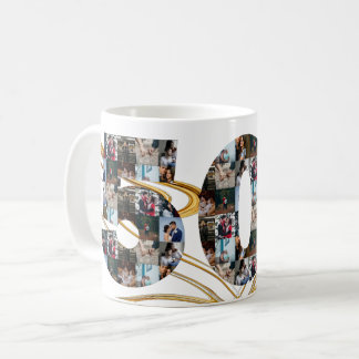 Fotokollage 50-årsgåvor per år kaffemugg
