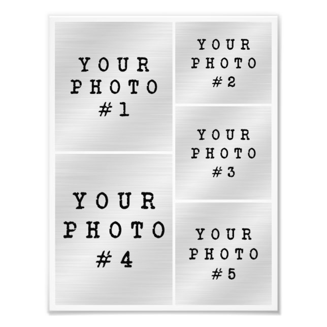 Fotokollage 5 Fotogallerlayout Fotopapper Fototryck (Framsidan)