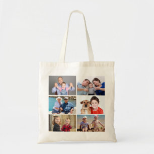 Fotokollage, 6-Anpassningsbars familjs fotototot-b Tygkasse