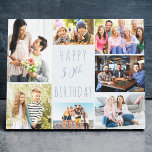 Fotokollage 7 Bild Dusty Blue 30års födelsedag<br><div class="desc">Säg Lycklig 30års födelsedag med en anpassningsbar inlindad duk. Fotomallen har konfigurerats så att du kan lägga till 7 av dina favoritfoton som visas i en fotokollage runt födelsedagen hälsning. Ordalydelsen lyder helt enkelt "Lycklig 30års födelsedag" i typografi av avslappnader. "30:e" är faktiskt redigerbart om du vill ha den här...</div>