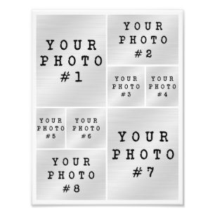 Fotokollage 8 Bildrutnätlayout Fotopapper Fototryck