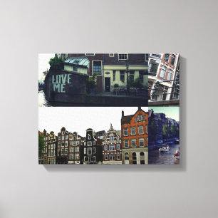 Fotokollage Amsterdam 3 Canvastryck