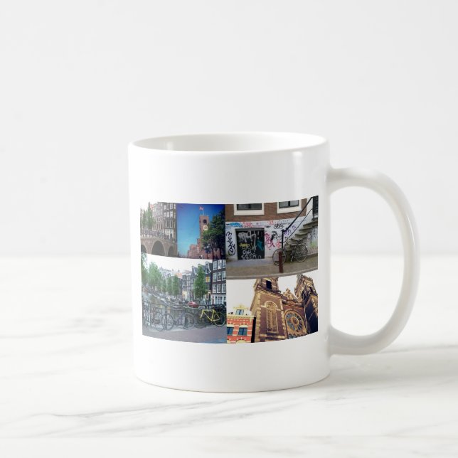 Fotokollage Amsterdam 4 Kaffemugg (Höger)