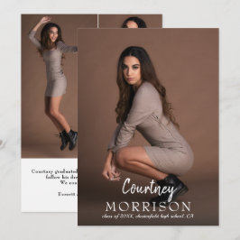 Fotokollage Anpassad Namntext Överlagring Examen Meddelande