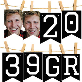 Fotokollage År Student Black Party Vimplar