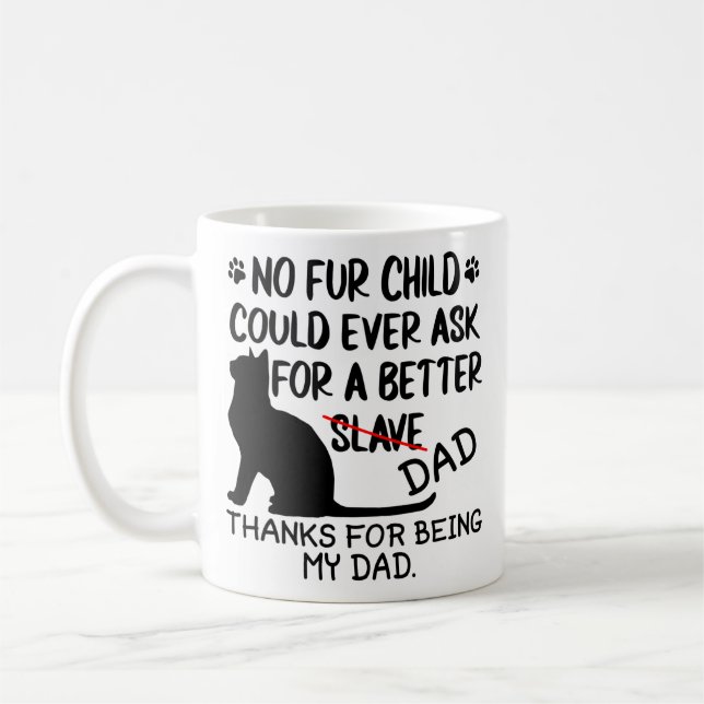 Fotokollage av personlig katt pappa och kattens na kaffemugg (Vänster)