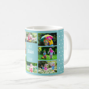 Fotokollage Bästa syster någonsin Himlar Blue Po Kaffemugg