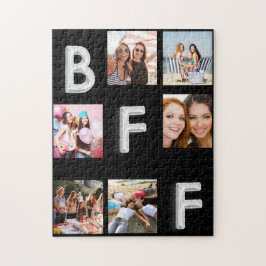 Fotokollage BFF för Friend Black silver Pussel
