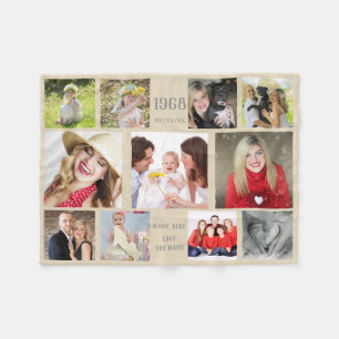 Fotokollage Blanket - ANY Tillfälle - REDIGERA TEX Fleecefilt