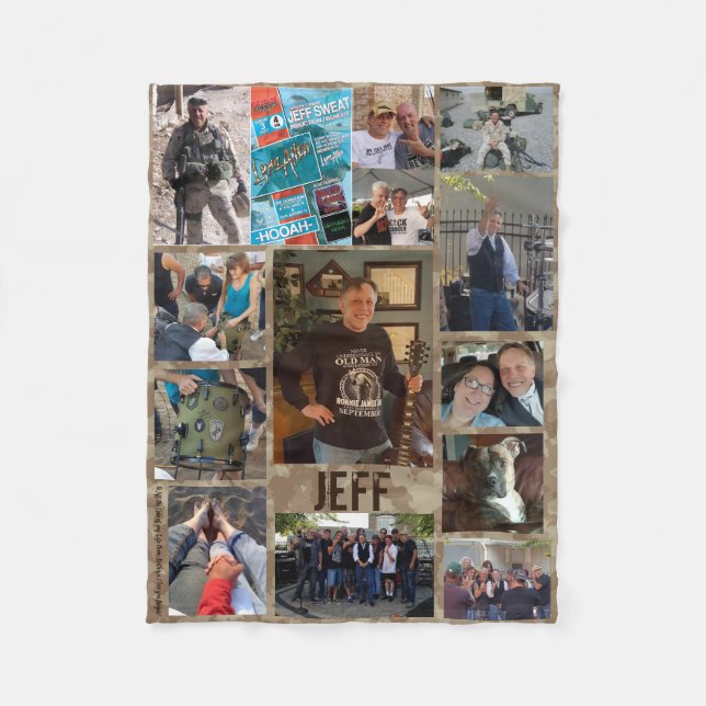 Fotokollage Blanket Fleecefilt (Framsidan)