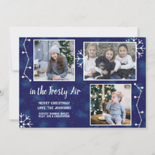 Fotokollage Blue - Julkonstellationsfamiljen Julkort