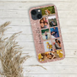 Fotokollage Calligraphy Monogram Namn Glitter Ca<br><div class="desc">Denna design finns även tillgänglig på andra mobila modeller. Välj Enhetstyp om du vill visa andra iPhone, Samsung Galaxy eller Google fodral. Vissa stilar kan ändras genom att markera Stil om det är ett alternativ. Den här designen kan vara personlig i det område som tillhandahålls genom att ändra fotot och/eller...</div>