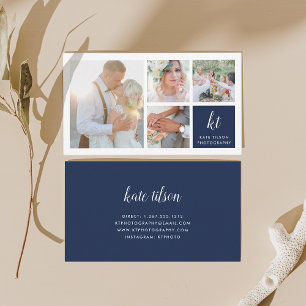 Fotokollage & Calligraphy Monogram Photograf Visitkort