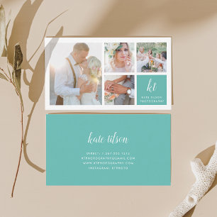 Fotokollage & Calligraphy Monogram Photograf Visitkort