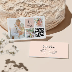 Fotokollage & Calligraphy Monogram Photograf Visitkort