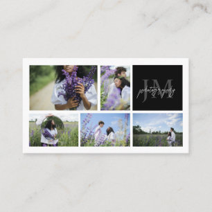 Fotokollage & Calligraphy Monogram Photography Visitkort